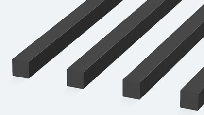 カーボン角シャフト 辺4 x 4ｍｍ 長さ1,000ｍｍ