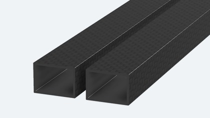 カーボン角パイプ 辺20 x 14mm 厚み1.0mm 長さ1,000mm